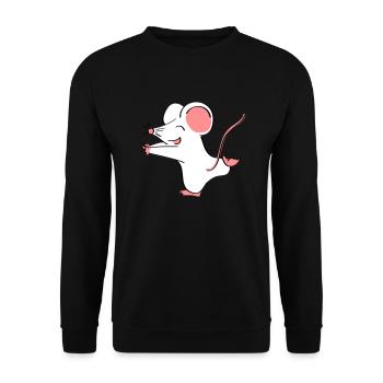 Mäusepaar Teil 1 - Unisex Pullover - Schwarz - Vorne - Alina (178cm) & Michal (187cm)