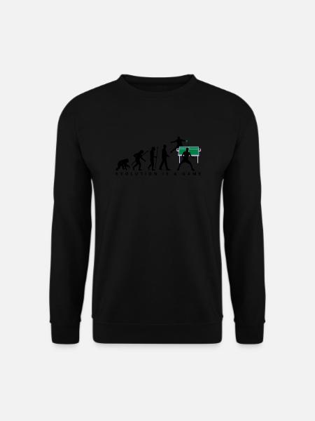 evolution_tischtennisspieler_102012_a_3c - Unisex Sweatshirt - black