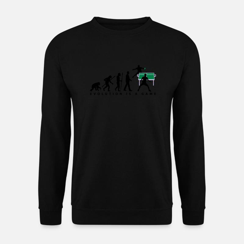 evolution_tischtennisspieler_102012_a_3c - Unisex Sweatshirt - black