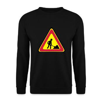 panel work man pelle1 - Unisex Sweatshirt - black - Front - Alina (178cm) & Michal (187cm)