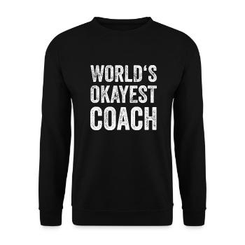 World Best Coach Trainer Teacher Team Gift - Unisex Sweatshirt - black - Front - Alina (178cm) & Michal (187cm)