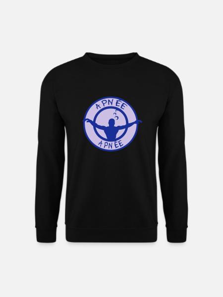 apnee apnea atemstillstand4 logo - Sweat-shirt Unisexe - noir