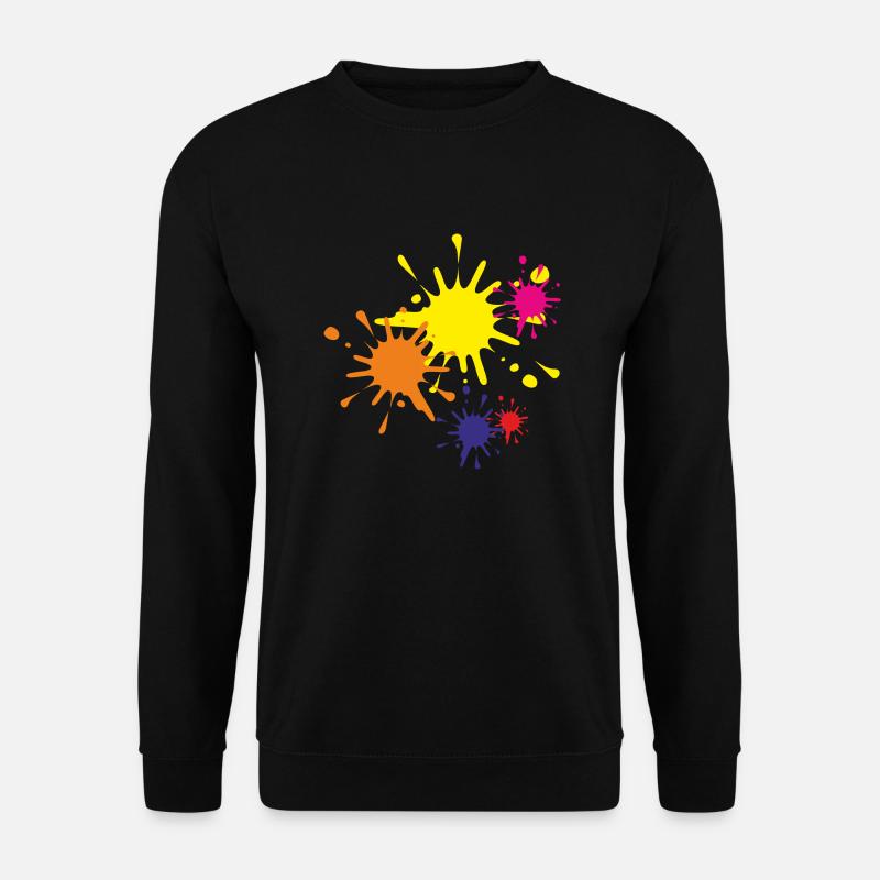 Klecks Farbklecks Maler Künstler Geschenkidee - Unisex Pullover - Schwarz