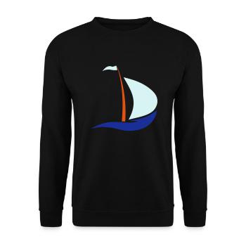 bateau à voile - Sweat-shirt Unisexe - noir - Devant - Alina (178cm) & Michal (187cm)