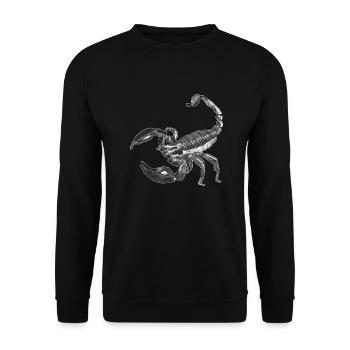 Scorpion noir toxique cadeau signe du zodiaque - Sweat-shirt Unisexe - noir - Devant - Alina (178cm) & Michal (187cm)