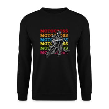 Motocross - Unisex Sweatshirt - black - Front - Alina (178cm) & Michal (187cm)