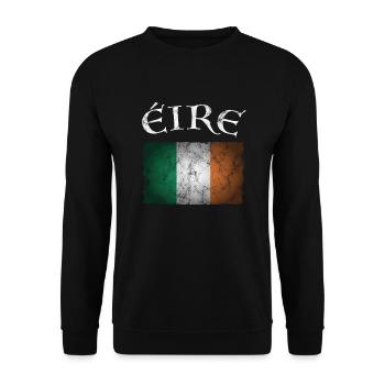 Eire Ireland Irish Flag Gift - Unisex Sweatshirt - black - Front - Alina (178cm) & Michal (187cm)