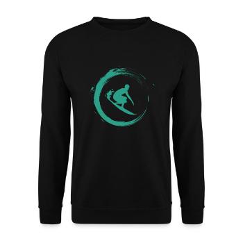 Surfer - Unisex Pullover - Schwarz - Vorne - Alina (178cm) & Michal (187cm)