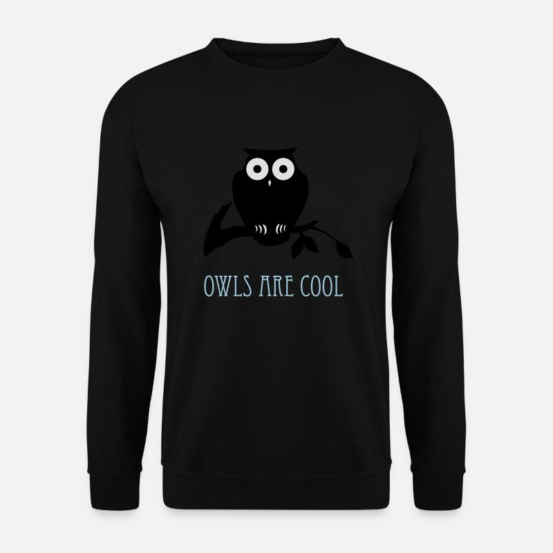 owls are cool - Unisex Pullover - Schwarz