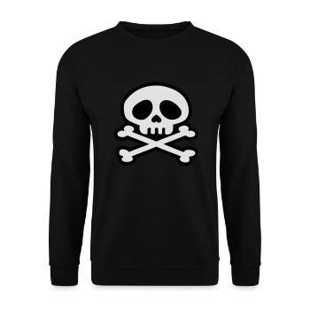totenkopf - Unisex Pullover - Schwarz - Vorne - Alina (178cm) & Michal (187cm)