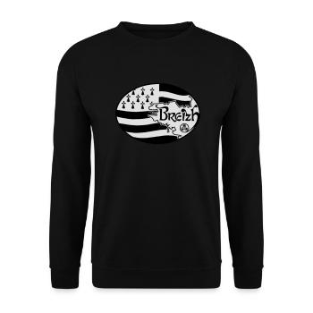Flagge Großbritannien authentisch - Unisex Pullover - Schwarz - Vorne - Alina (178cm) & Michal (187cm)