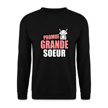 promue grande-soeur - Sweat-shirt Unisexe - noir - Devant - Alina (178cm) & Michal (187cm)