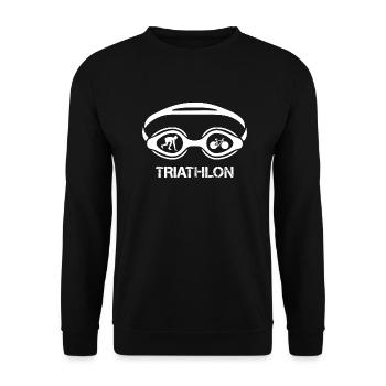 Triathlon - Unisex Sweatshirt - black - Front - Alina (178cm) & Michal (187cm)