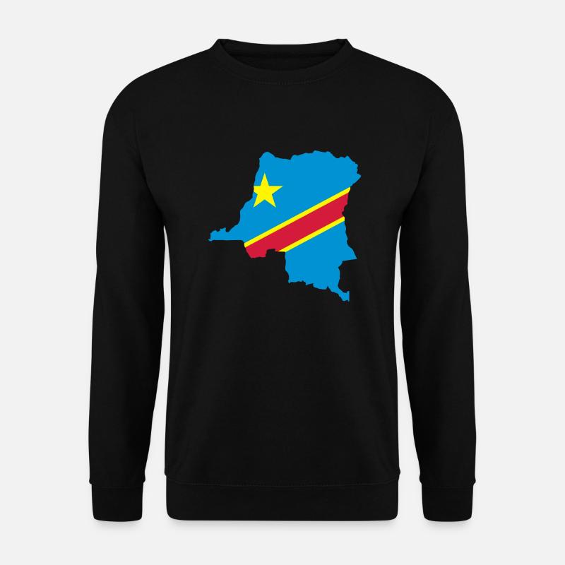 Kongo Map - Unisex Pullover - Schwarz