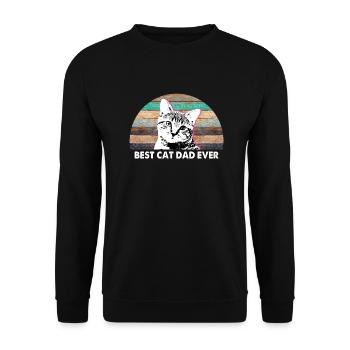 Best Cat Dad Ever - Unisex Sweatshirt - black - Front - Alina (178cm) & Michal (187cm)