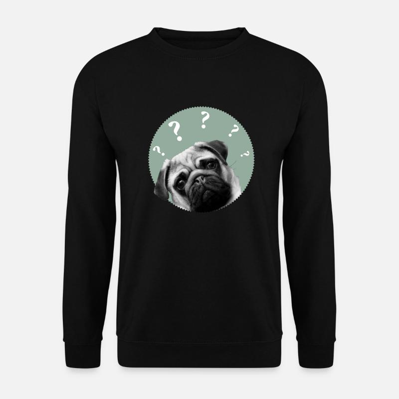 Mops - Unisex Pullover - Schwarz