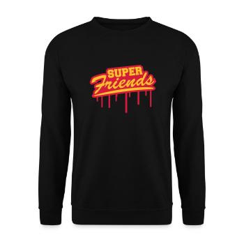 Super meilleurs amis Graffiti - Sweat-shirt Unisexe - noir - Devant - Alina (178cm) & Michal (187cm)
