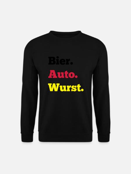 Bier Auto Wurst - Unisex Pullover - Schwarz