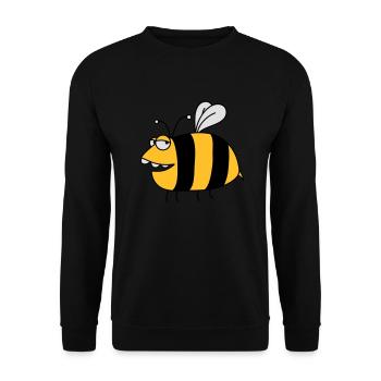 Fun thick bee - Unisex Sweatshirt - black - Front - Alina (178cm) & Michal (187cm)
