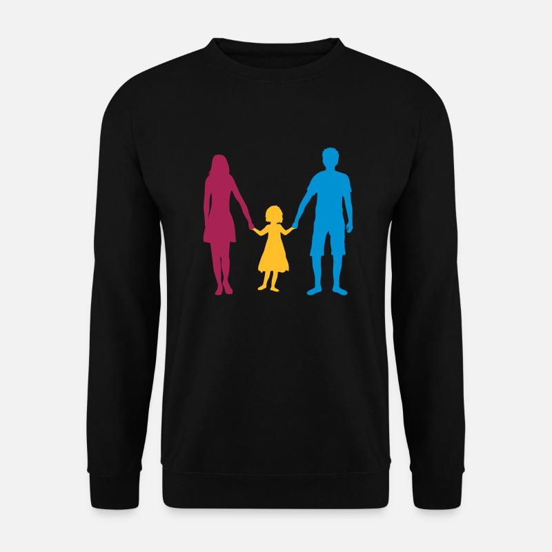 familie mutter mama mom muttertag vater papa und t - Unisex Pullover - Schwarz