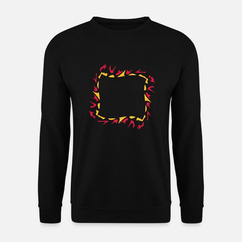 Abstract fire flame frame - Unisex Sweatshirt - black