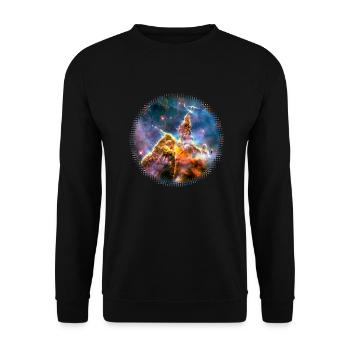 Mystic Mountain, Carina Nebula, Space, Galaxy, - Sweat-shirt Unisexe - noir - Devant - Alina (178cm) & Michal (187cm)