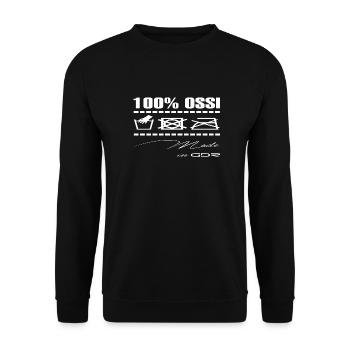 100% OSSI - Tee shirt manches longues Premium Homm - Sweat-shirt Unisexe - noir - Devant - Alina (178cm) & Michal (187cm)