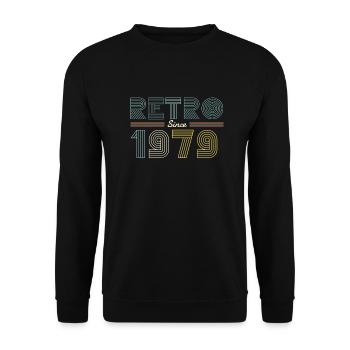 Retro 1979 - Unisex Sweatshirt - black - Front - Alina (178cm) & Michal (187cm)