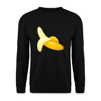 Smiley Banana - Unisex Sweatshirt - black - Front - Alina (178cm) & Michal (187cm)
