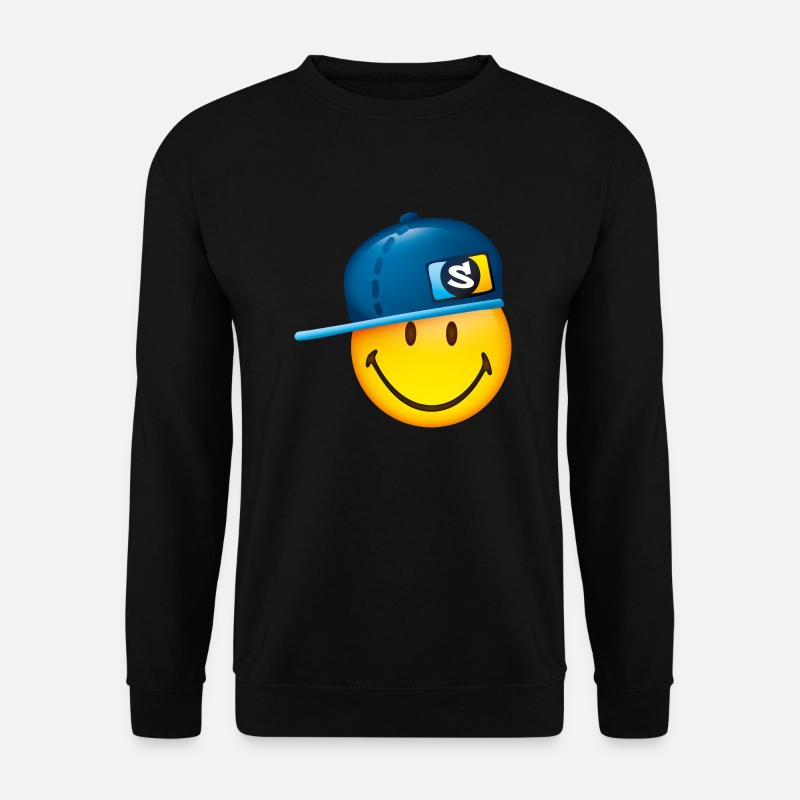 Smiley Cap - Unisex Pullover - Schwarz