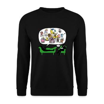 therapeut_psychologe_10201603 - Unisex Pullover - Schwarz - Vorne - Alina (178cm) & Michal (187cm)