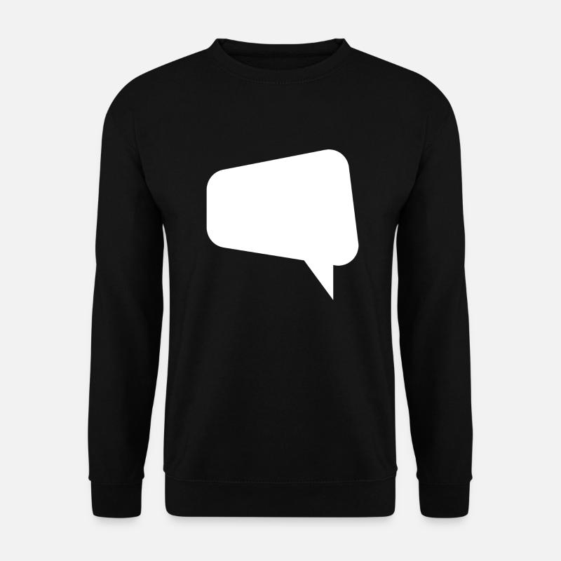 Sprechblase Denkblase Beschriften Speechbubble - Unisex Pullover - Schwarz