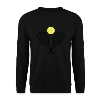 Tennis, tennis racket and tennis ball (cheap!) - Sweat-shirt Unisexe - noir - Devant - Alina (178cm) & Michal (187cm)