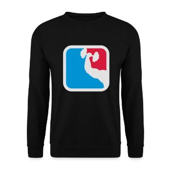 sport arm armor outline hand arm muscles strong wo - Unisex Sweatshirt - black - Front - Alina (178cm) & Michal (187cm)