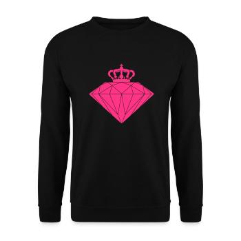 Couronne_Diamant_dc6 - Sweat-shirt Unisexe - noir - Devant - Alina (178cm) & Michal (187cm)