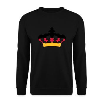 couronne roi reine prince princesse motif Allemagn - Sweat-shirt Unisexe - noir - Devant - Alina (178cm) & Michal (187cm)