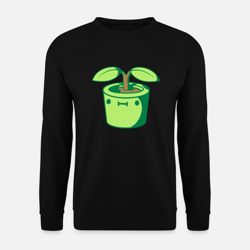 Suesser kleiner Blumentopf - Unisex Pullover - Schwarz