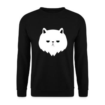 bored cat - Unisex Sweatshirt - black - Front - Alina (178cm) & Michal (187cm)