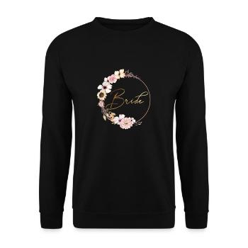 peachy_wreath_bride - Unisex Pullover - Schwarz - Vorne - Alina (178cm) & Michal (187cm)