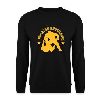 Brazilian Jiu-Jitsu Vintage - Unisex Pullover - Schwarz - Vorne - Alina (178cm) & Michal (187cm)