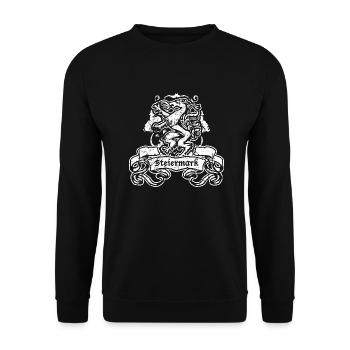 Steirischer Panther Stolzes Symbol der Steiermark - Unisex Pullover - Schwarz - Vorne - Alina (178cm) & Michal (187cm)