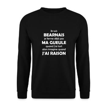 Je suis Béarnais - Sweat-shirt Unisexe - noir - Devant - Alina (178cm) & Michal (187cm)