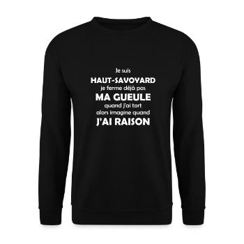 Je suis Haut Savoyard - Sweat-shirt Unisexe - noir - Devant - Alina (178cm) & Michal (187cm)
