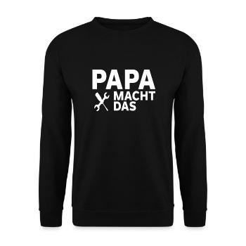 Papa fait la fête des pères de l’artisan - Sweat-shirt Unisexe - noir - Devant - Alina (178cm) & Michal (187cm)
