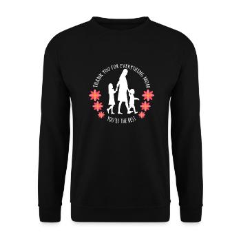 Thank you for everything mom you are the best - Unisex Sweatshirt - black - Front - Alina (178cm) & Michal (187cm)