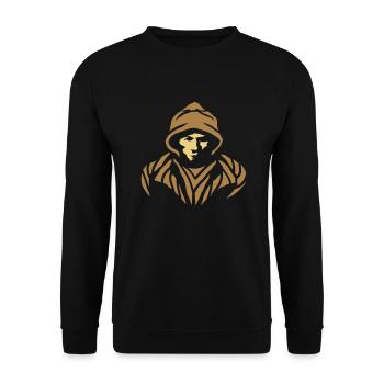Assasin design villain - Unisex Sweatshirt - black - Front - Alina (178cm) & Michal (187cm)