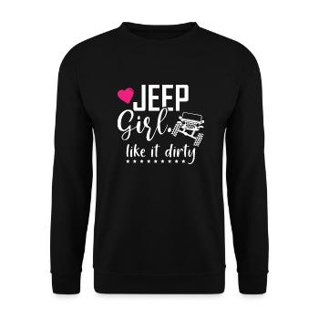 Jeep Girl Like it Dirty - Sweat-shirt Unisexe - noir - Devant - Alina (178cm) & Michal (187cm)
