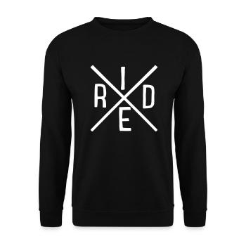 horse riding - Unisex Sweatshirt - black - Front - Alina (178cm) & Michal (187cm)