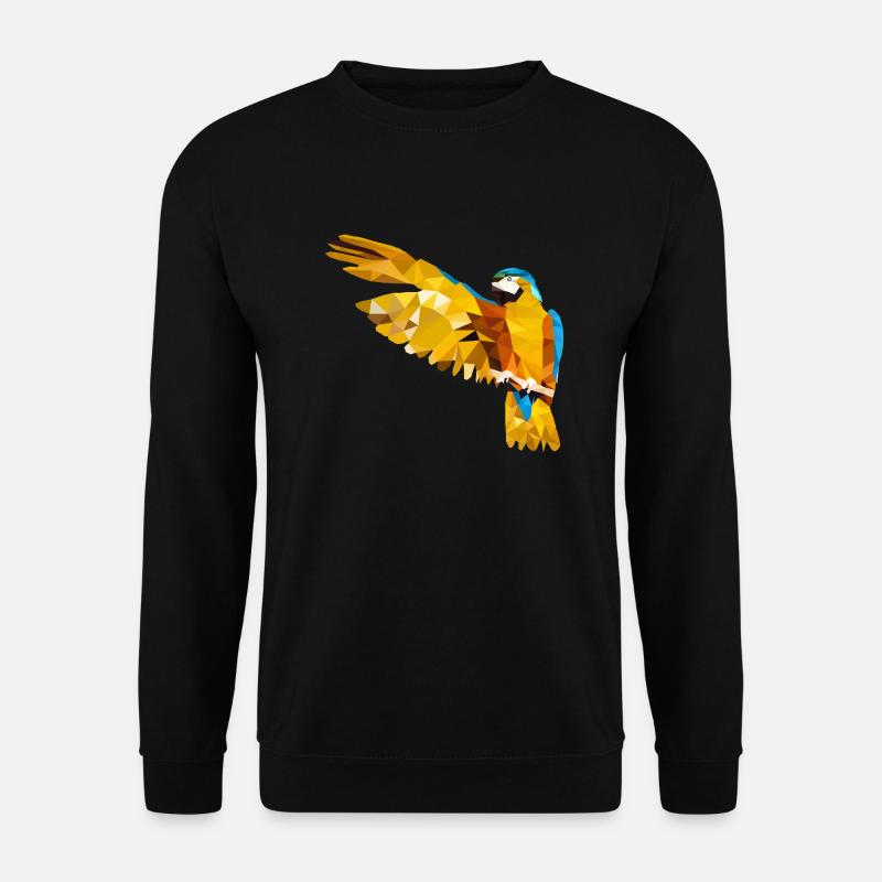 Papagei Polygon Vogel - Unisex Pullover - Schwarz