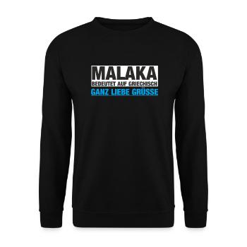 MALAKAS 4 - Unisex Pullover - Schwarz - Vorne - Alina (178cm) & Michal (187cm)